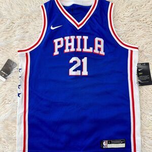 Nike Youth Philadelphia 76ers Joel Embiid #21 Swingman Jersey Blue Size L Large